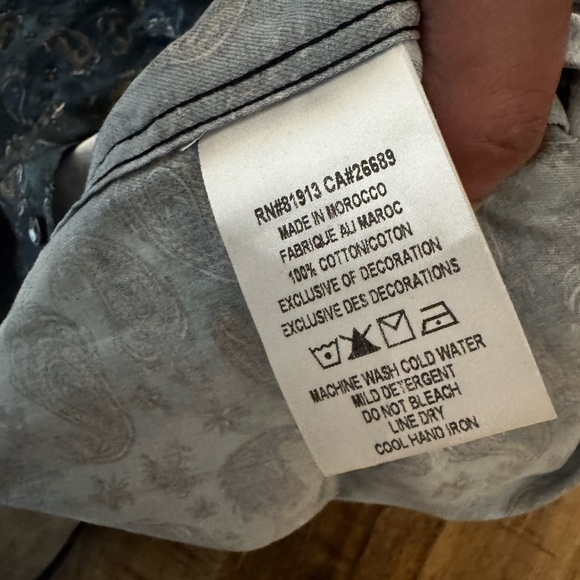 Robert Graham SCOTT classic fit Men's Paisley button down Shirt dark teal 3X 3XL - Picture 6 of 7